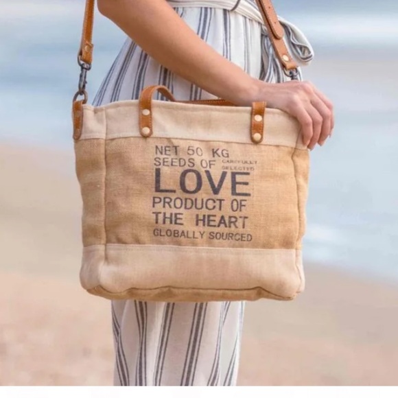 Myra Bag Tan and Cream Shoulder Bag
